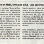 Cérémonie du séisme en Haïti, La presse en parle.